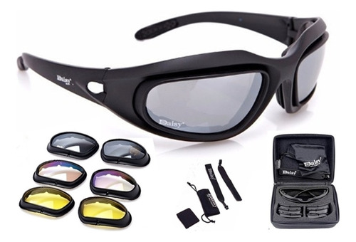 Óculos Tático Esportivo Daisy C5 Polarizado 4 Lens - Prot Uv