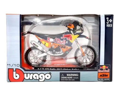 Moto De Coleccion Bburago Ktm 450 Rally 2019 Escala 1:18