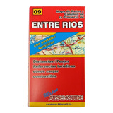 Mapa De Rutas/caminos De Pcia Entre Ríos Plegable -55x80 Cm
