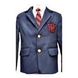 Saco Colegial Gabardina Blazer Escolar Azul Marino