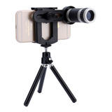 Lente Telescopica 8x + Tripé Para Celular iPhone E Android