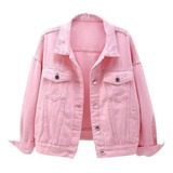 Chaqueta Jeans Femenina Bf Estilo De Colores Diferentes [u]