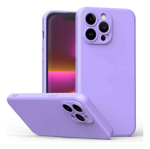 Capa Capinha Para iPhone 14 14 Pro Max Plus Silicone Premium Cor Lavanda iPhone 14 Pro