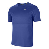 Camiseta Nike Breathe Run Top Ss Hombre Azul