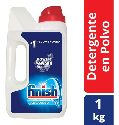 Finish Detergente En Polvo Para Lavavajillas Botella 1 Kg