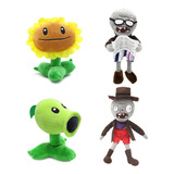 Peluche Plants Vs Zombies De 4 Piezas, Juego Pvz