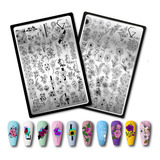 Set 3 De 2 Placas Para Estampar Uñas Stamping Plate