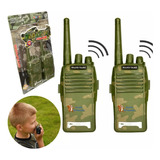 Walk Talk Radio Comunicador Brinquedo Infantil Exercito