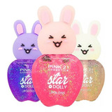 Lip Gloss Labial Bunny Star  Dolly Conejito Pink21 Glitter