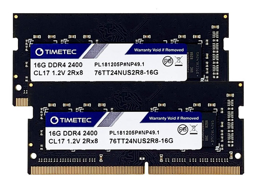 Kit Timetec De 32 Gb (2 X 16 Gb) Ddr4 2400 Mhz Pc4-19200 Sin