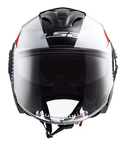 Casco Ls2 F570 Verso Technic Black/red En Tiendamoto