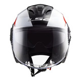 Casco Ls2 F570 Verso Technic Black/red En Tiendamoto