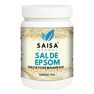 Sulfato De Magnesio 1 kg | Sal De Epsom | Suplemento Alimenticio | Saisa Herbal | Sin Aroma para baños | Ayudar a aliviar el dolor y la tensión muscular, laxante para tratar el estreñimiento | Meses sin interés