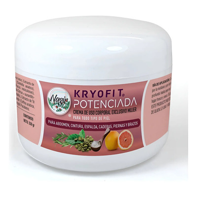 Kryofit Potenciada Crema Reductora De Abdomen Para Mujer Mentolada