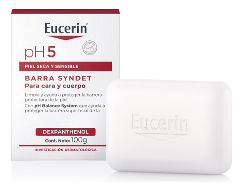 Jabon Syndet Barra Ph5 Piel Sensible Alergica Seca Eucerin 