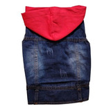 Chaqueta  De Jean Con Chompa Para Mascotas Talla M 