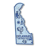 Imán Con Diseño De Mapa De Estado De Delaware