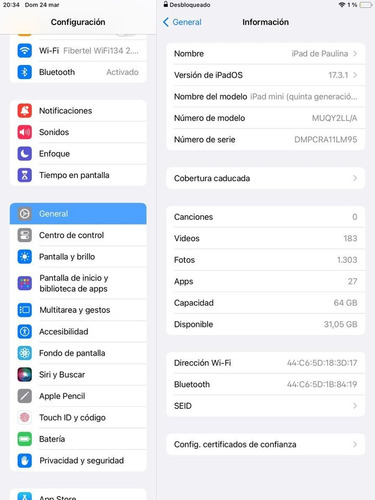 Apple iPad Mini De 7.9  Wi-fi  256gb Oro (5ª Generación)