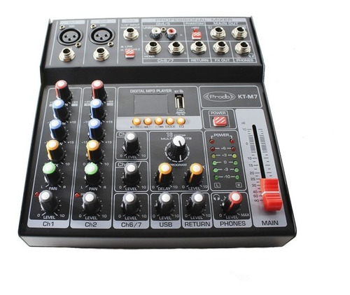 Consola Prodb 7 Canales Fx, Usb, Bluetooth Kt-m7/urdile