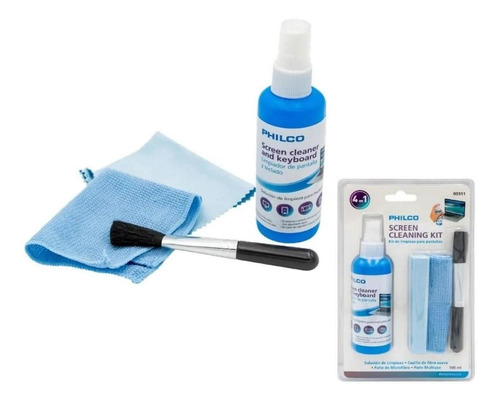 Kit Set Limpia Pantallas Liquido Philco Notebook Pc 4 En 1