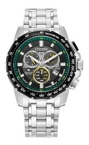 Reloj Citizen Promaster Pcat Bl557851e Hombre Color De La Malla Plateado Color Del Bisel Verde Color Del Fondo Negro