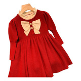 Vestido De Suéter Para Niños, Falda De Punto Roja