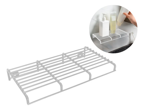 Organizador Estante De Baño Blanco Acero 20cm P/ Pared