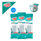 3 Refis Mop Limpeza Geral Plus Flash Limp+ Esponja Poliéster