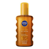 Bronceador De Aceite En Spray Nivea Sun Fps 6 Resistente Al Agua 200ml