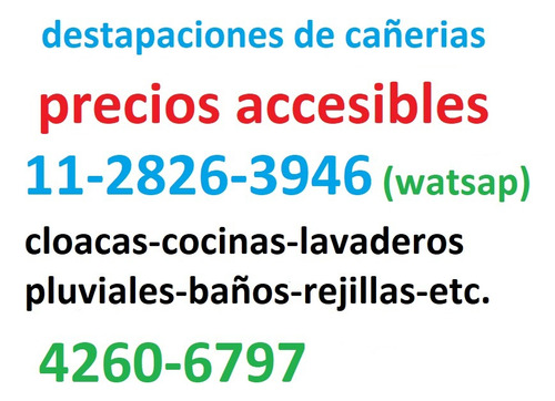 Destapaciones Con Maquina En Acassuso-