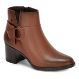 Botas Casuales W49901pr Piel Vaca Andrea Argolla Boton Logo