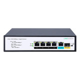 Conmutador Poe Gigabit Completo De 4 Puertos Linovision Con 