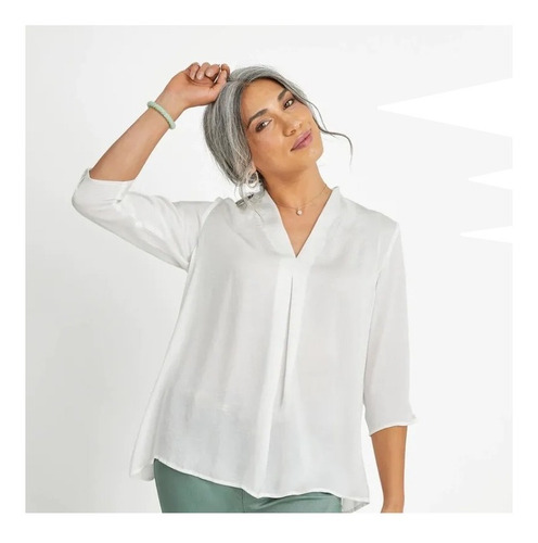 Blusa Mujer Lorenzo Di Pontti Con Cuello En V