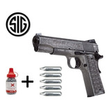 Marcadora Sig Sauer 1776 Blowback 5 Tanques Co2 1500 Bbs 177