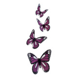 Mariposas Decorativas Color Uva Con Imán