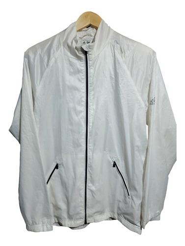 Campera Rompeviento adidas Blanca