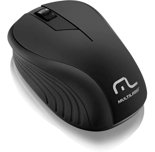 Mouse Sem Fio 2.4 Ghz Usb Preto Black Multilaser - Mo212