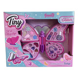 Set De Maquillaje Tiny Mariposa Sombras Y Glitter Cod 3289