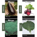 Kit 4 Sementes Legumes Horta Em Casa Jardins Vasos