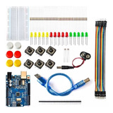 10 Kits Arduíno Compatível Com Protoboard-botões-leds-ldr 