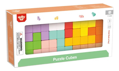 Juego Puzzle De Madera Tetris De Mesa Motricidad Niños