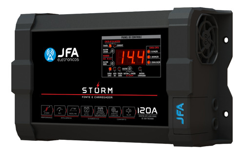 Fonte 120a Jfa Storm Bivolt Medidor Cca E Sci Automotiva 