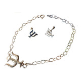 Juego De Aretes Mini Y Pulsera Psicologia Psique Plata 925