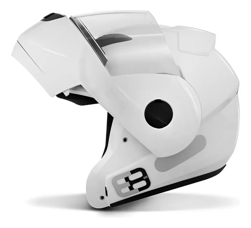 Capacete Articulado Masculino Ebf E8 Solid Branco Robocop | Parcelamento sem juros