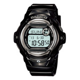 Reloj Pulsera Casio Baby-g Bg-169 De Cuerpo Color Negro, Digital, Para Mujer, Fondo Negro, Con Correa De Resina Color Negro, Dial Negro, Subesferas Color Verde Y Negro, Minutero/segundero Negro, Bisel