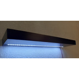 Repisa Flotante Con Tira De Luz Led, Lampara Color Chocolate