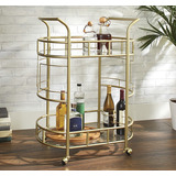 Carrito De Bar De Dos Niveles Tono Dorado Por Better Homes