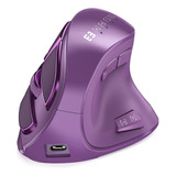 Mouse Vertical,ergonómico E Inalámbrico Seenda Color Violeta