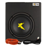 Kit Caixa Amplificada Mini Slim Exclusive 200wrms + Cabo Rca