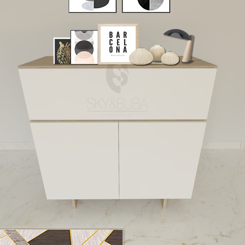 Vajillero-bahiut-comoda-living-moderno- 1 Cajon 2 Puertas